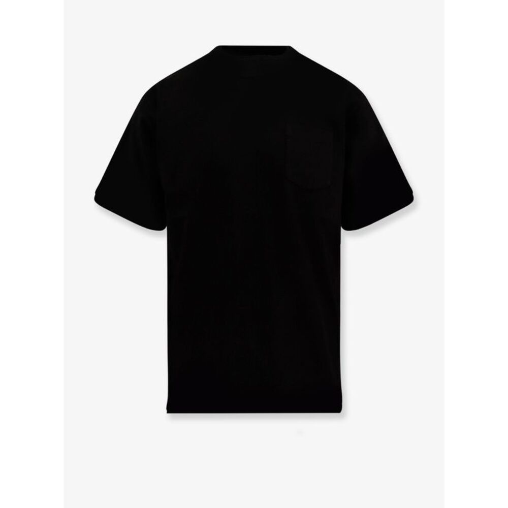 Sacai Men Cotton T-Shirt With Nylon Inserts
